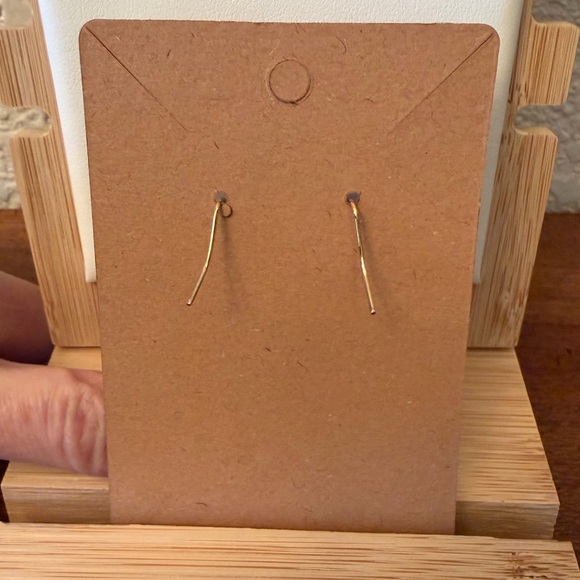 Vintage Gold Tone and Faux Pearl Drop Earrings - Picture 4 of 4